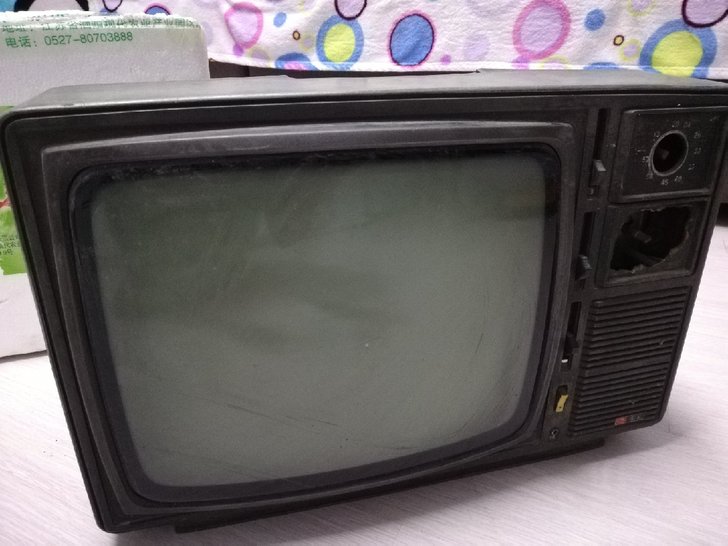 菊花355型电视机黑白电视接收机收藏古董老旧电视机老式电视机
