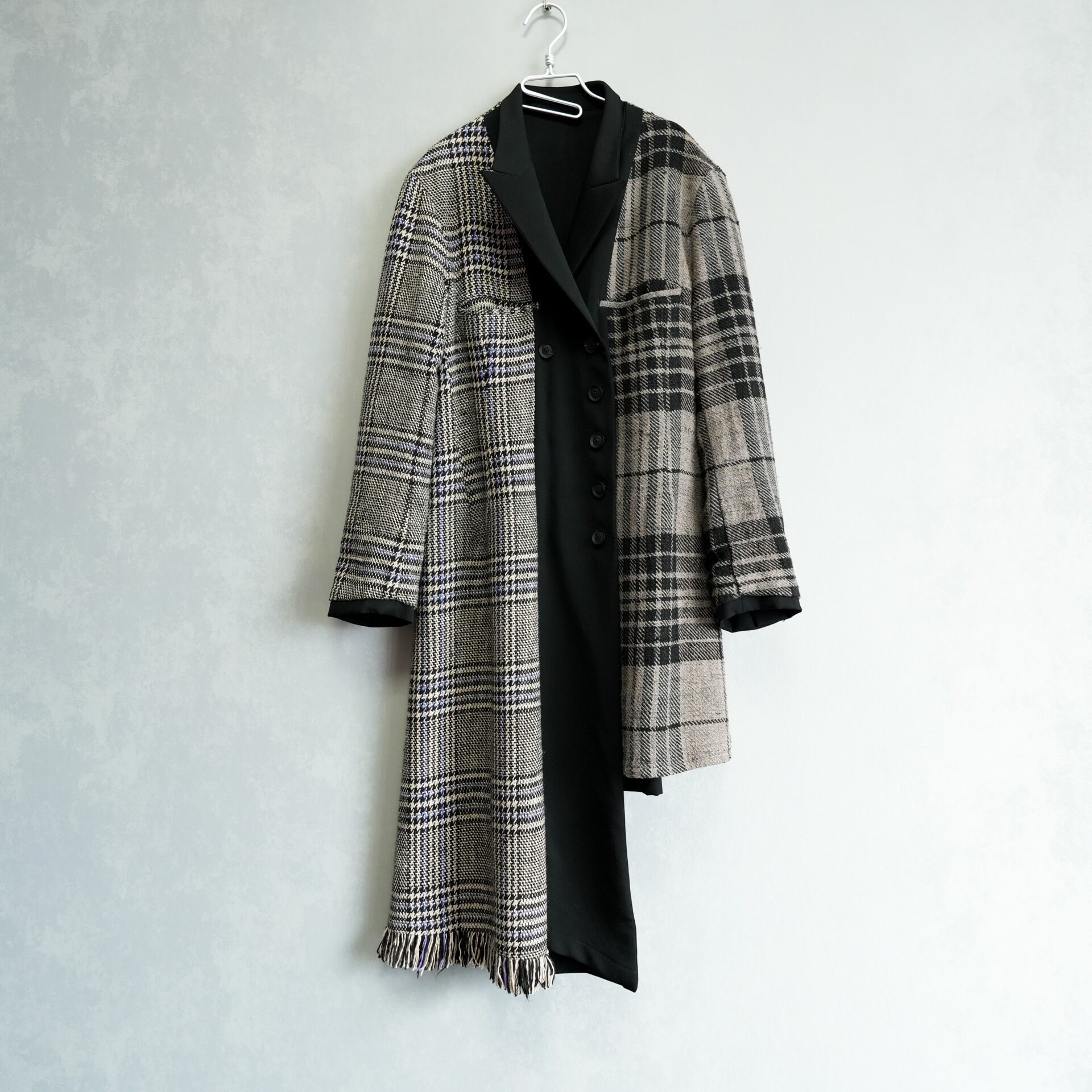 Yohji Yamamoto 20AW Black Tassel Coat — detail