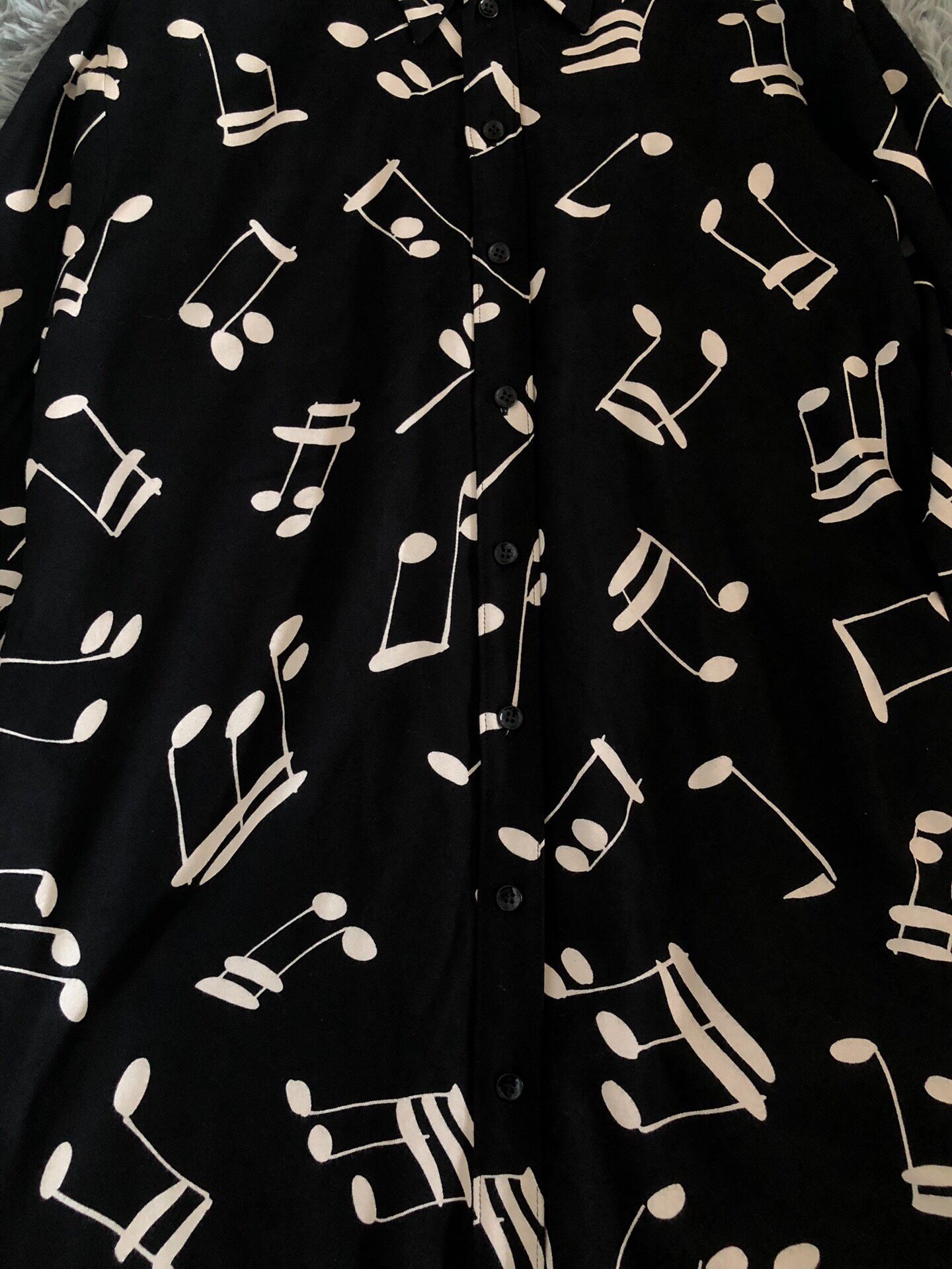 Saint Laurent 16FW Music Note Shirt Dress — front