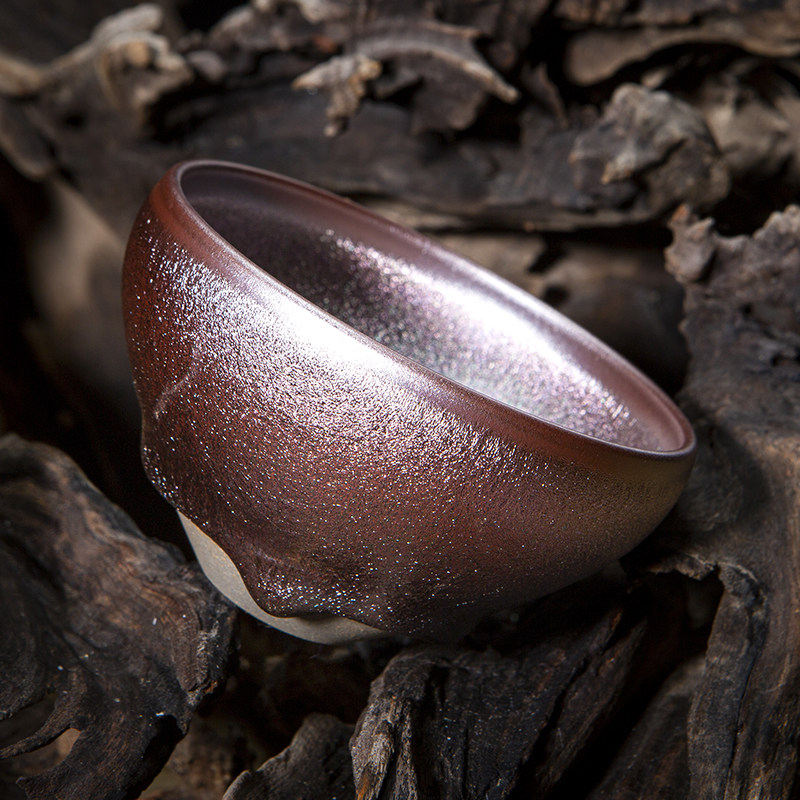 【手工流光溢彩盏】 口径9cm 建阳建盏主人杯 礼盒 证书 90%相似