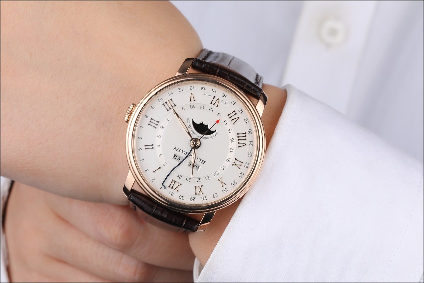 [9.5新]宝珀6676-3642-55b经典系列玫瑰金自动机械男表