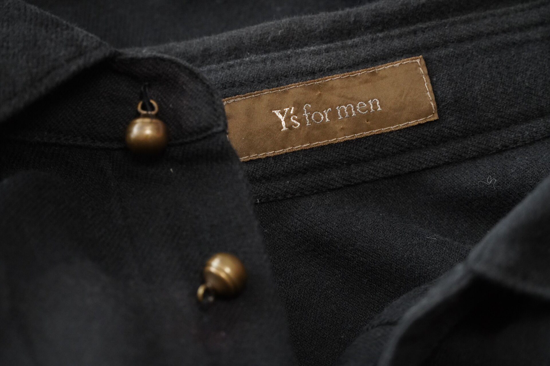 Yohji Yamamoto Y's Men Black Shirt — label