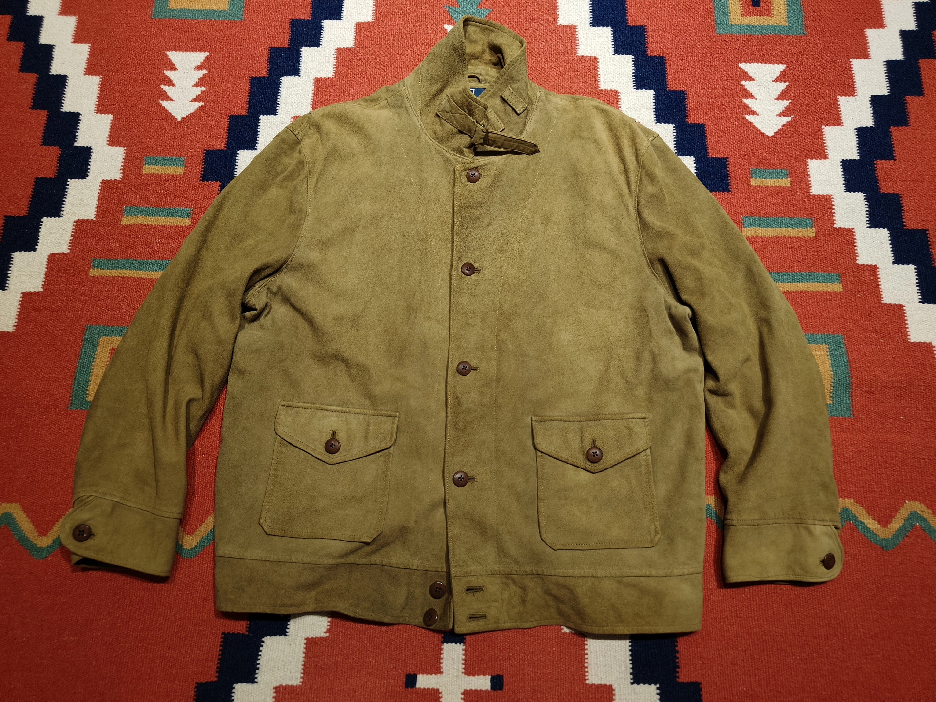 RRL Ralph Lauren Vintage Suede Jacket — front