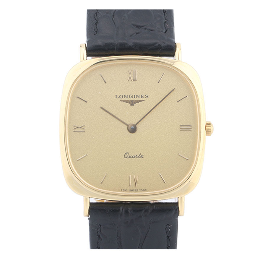 华测[9.5新]浪琴longines18k黄金女士时尚石英腕表r5707