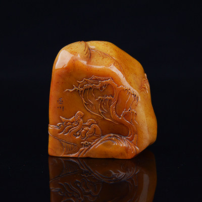 【鬼市】旧藏巨川款刻【人物故事】薄意印章一套553 - 拍卖