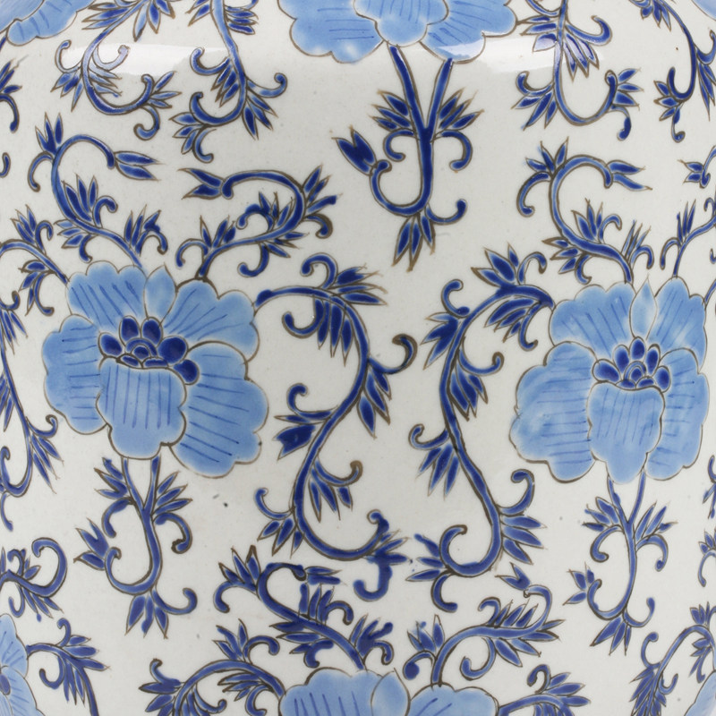 珐琅蓝料彩双兽耳瓶 zc1274