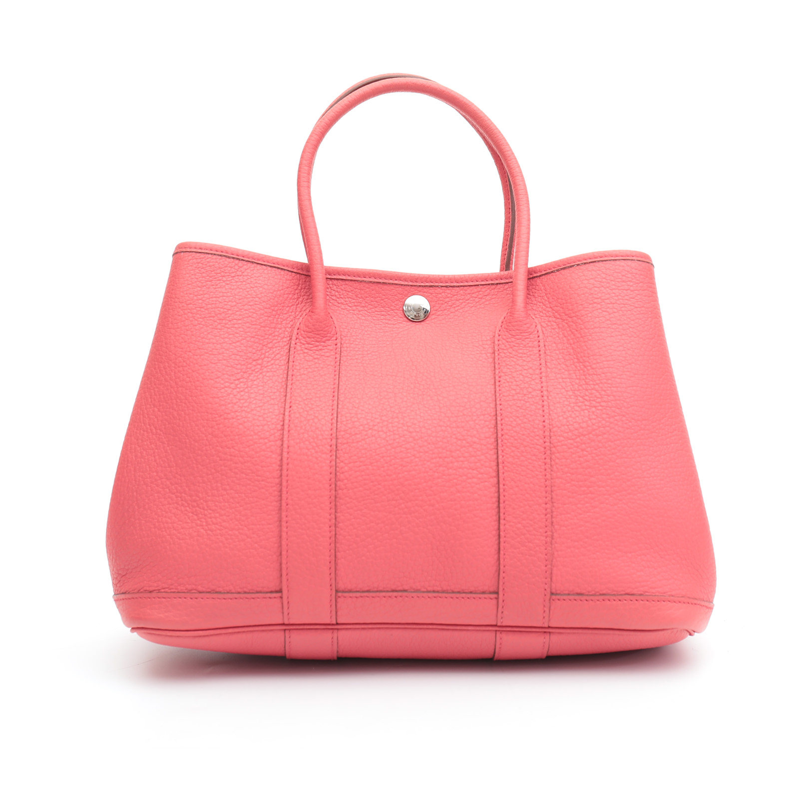 【9.5新】爱马仕女士garden party花园包2r芍药粉方块n 52027