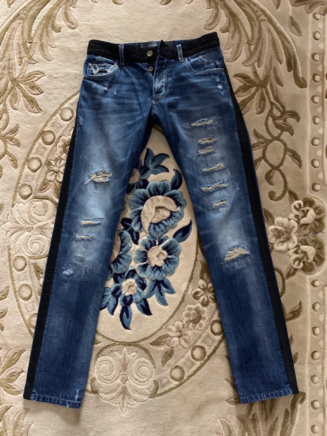 dg dolce gabbana 杜嘉班纳牛仔裤 d g