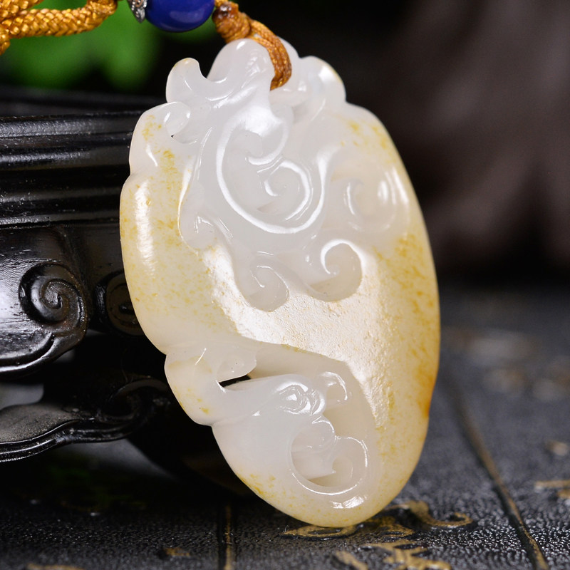 苏工【仿古龙凤呈祥】和田玉 男女款龙凤挂件吊坠25克