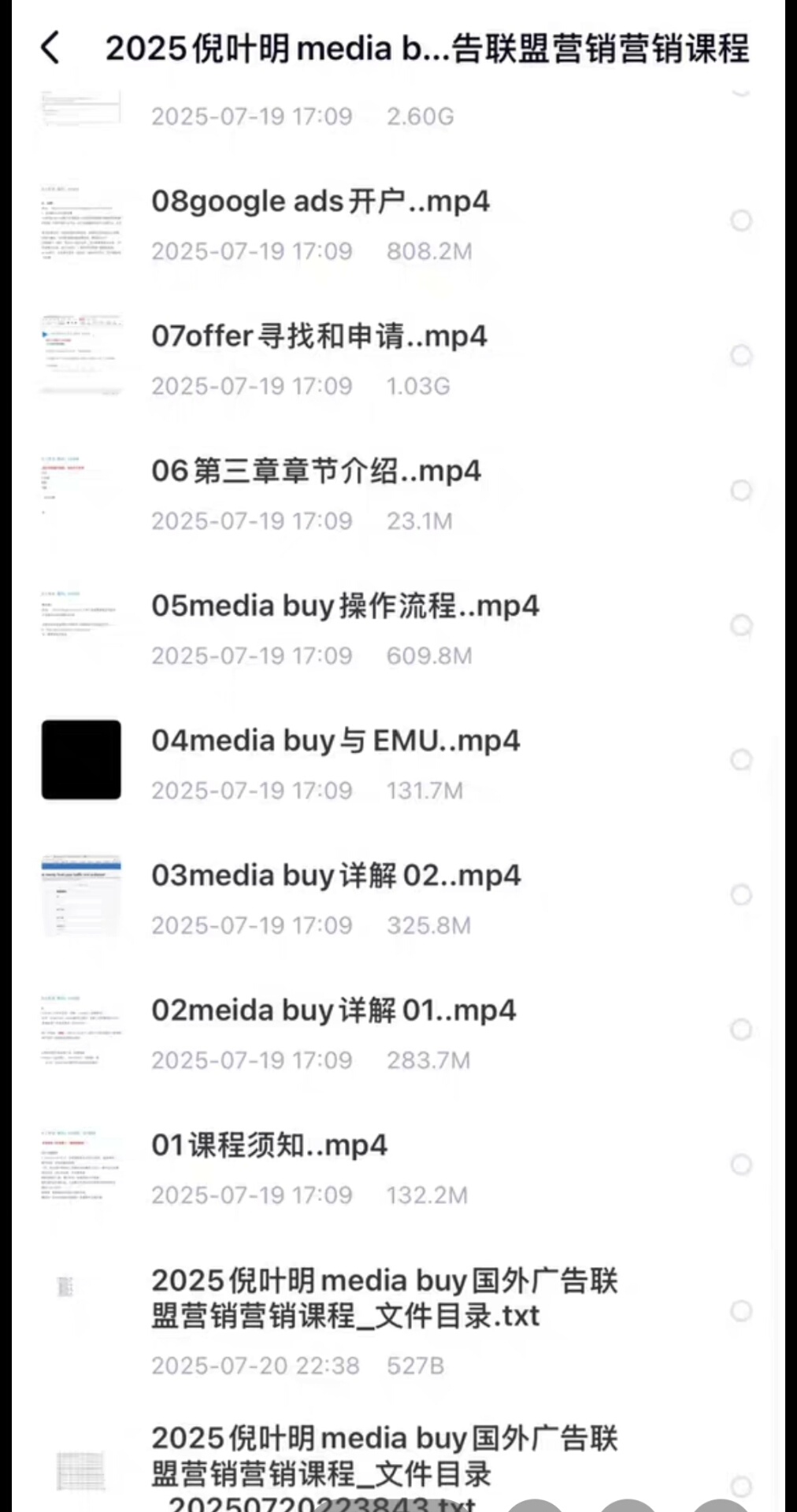 2025倪叶明media buy国外广告联盟营销课程 全套M