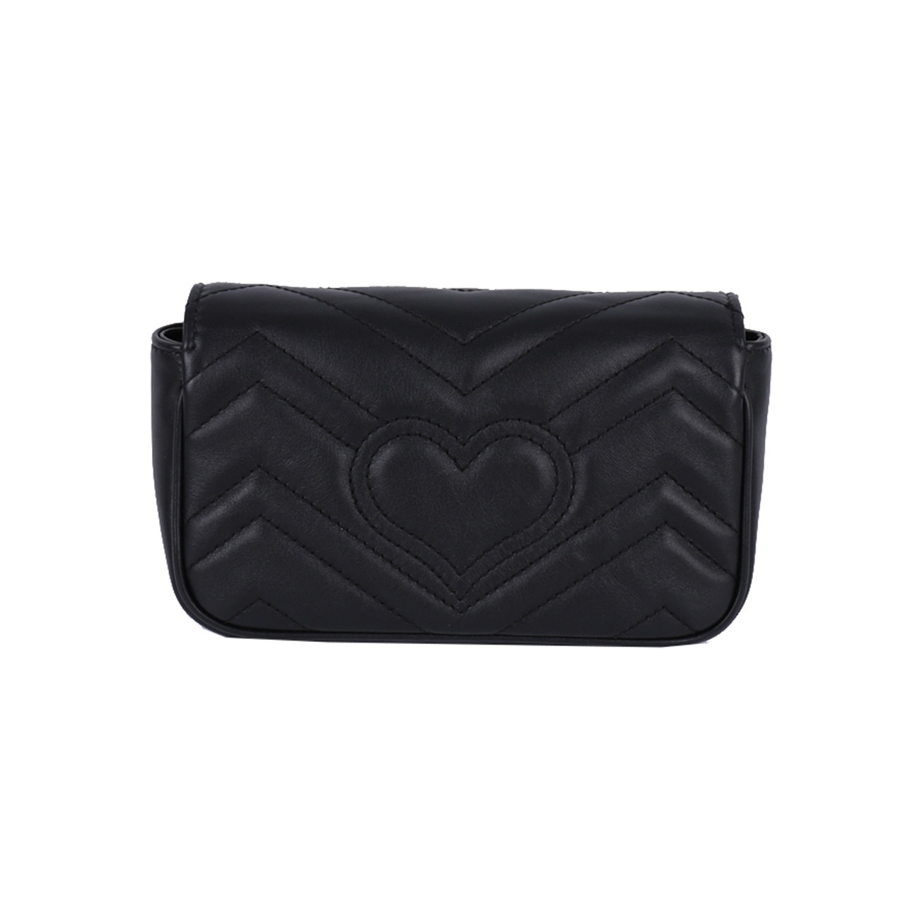 [9.8新]古驰gucci女士marmont 黑色单肩斜挎包az044参考价7500