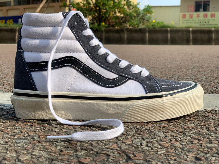 VANSSk8灰白高帮「支持VANS鉴定吧鉴定」