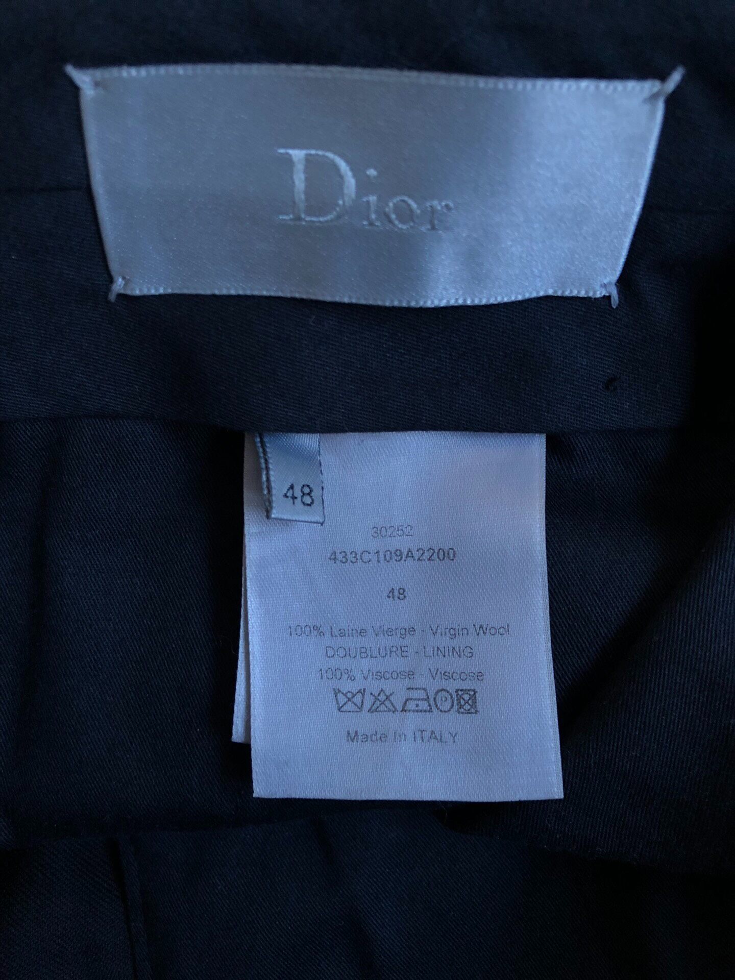 Dior Side Cargo Pocket Wool Pants — front
