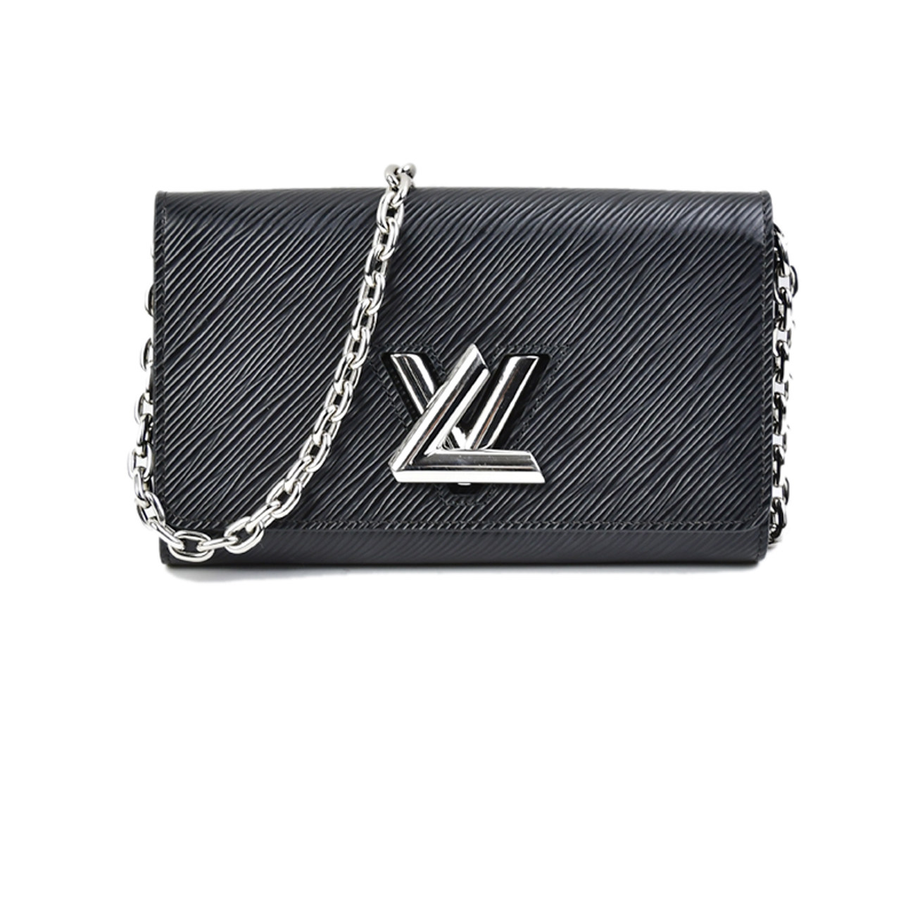 [二手9.5新]路易威登lv女士水波纹旋扣链条斜挎包sj0634