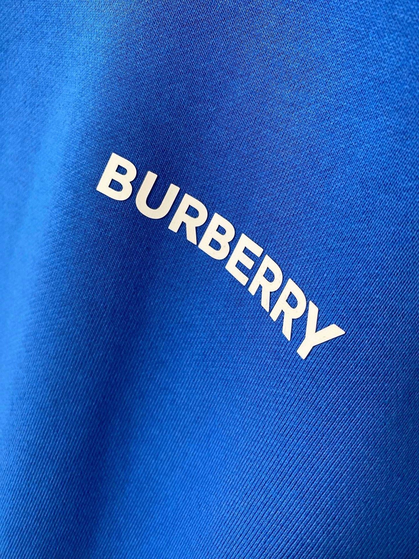 Burberry Burberryアイスクリームプリントコットンスポーツクルーネックパーカーブルー