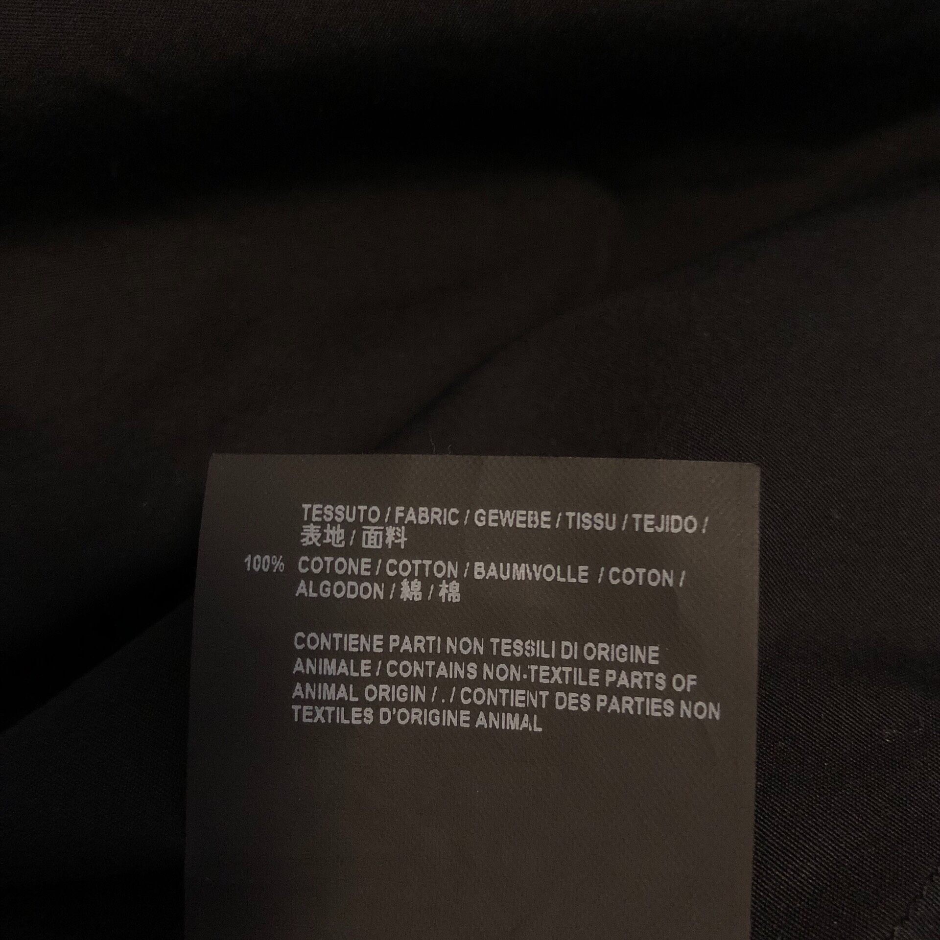 Balenciaga HOMME Black Button-Up Shirt — label