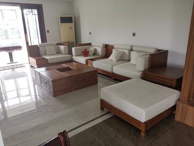 筑家东南亚风格家具全实木沙发组合客厅新中式白蜡木泰式槟榔色