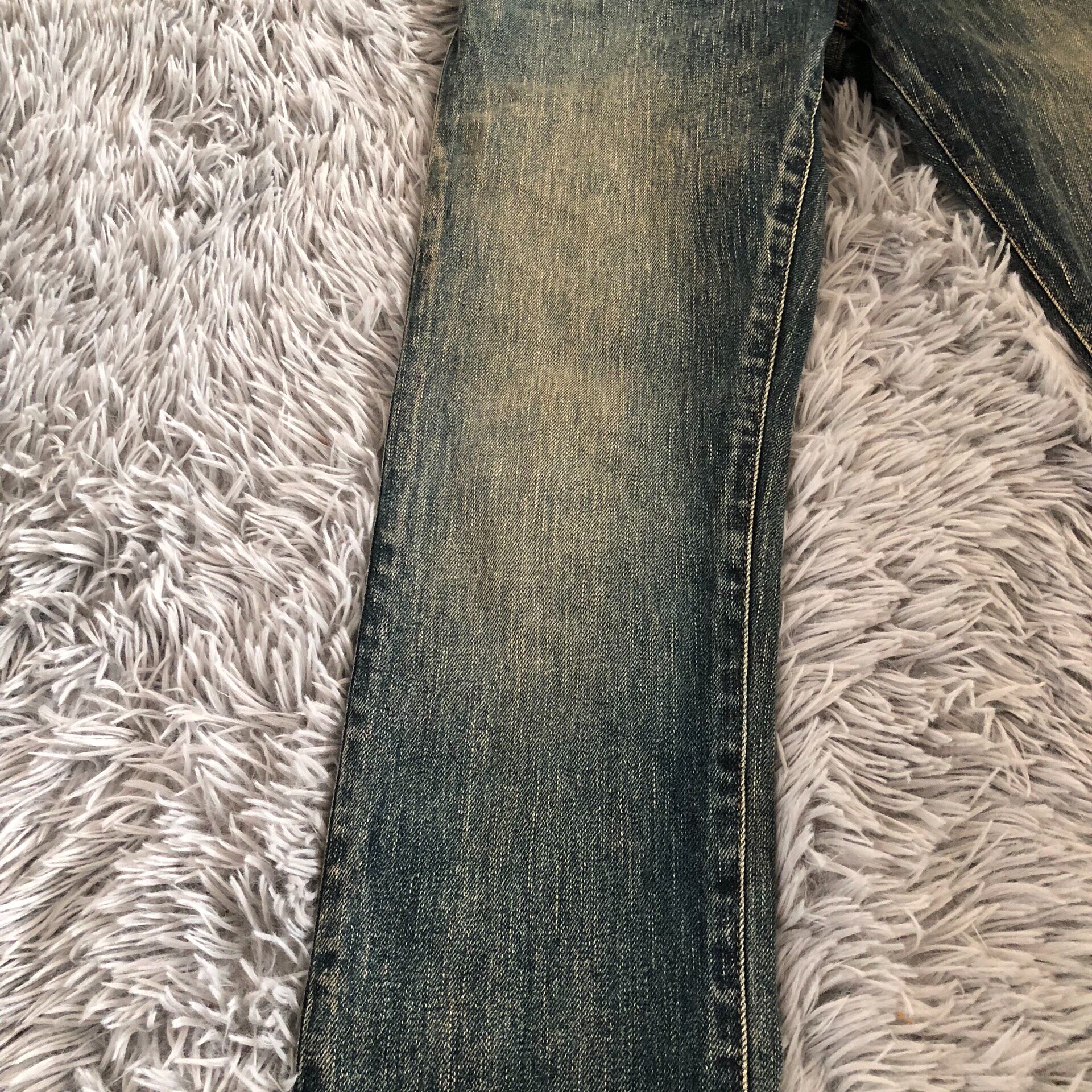Saint Laurent SLP 15ss Yellow Mud Jeans — detail