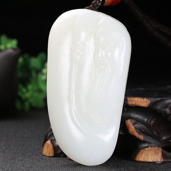 天然玉石源头好货新疆直供和田玉羊脂玉关公手把件摆件145克