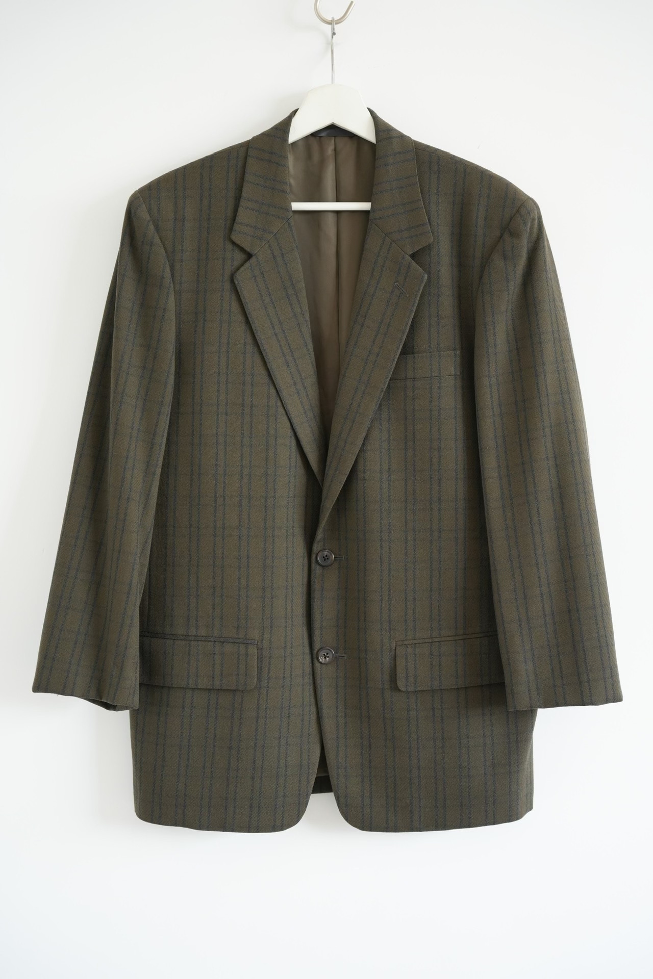 Yohji Yamamoto 80s Olive Check Blazer