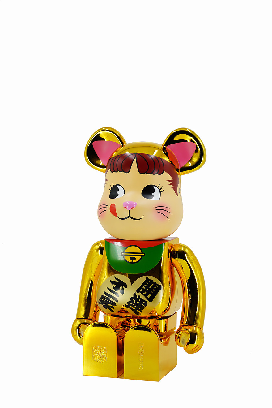 be@rbrick 1000% 不二家 牛奶妹 招财猫 积木熊 附原盒