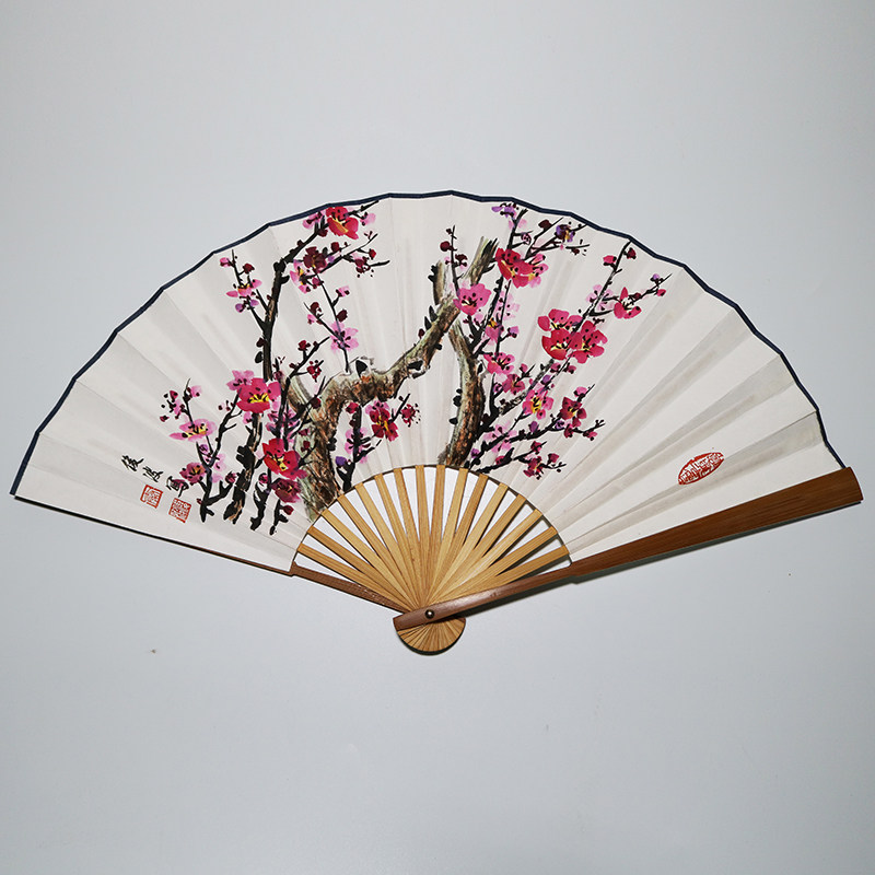 花鸟折扇 梅花(8寸18档) 金槌宝成拍卖h1145