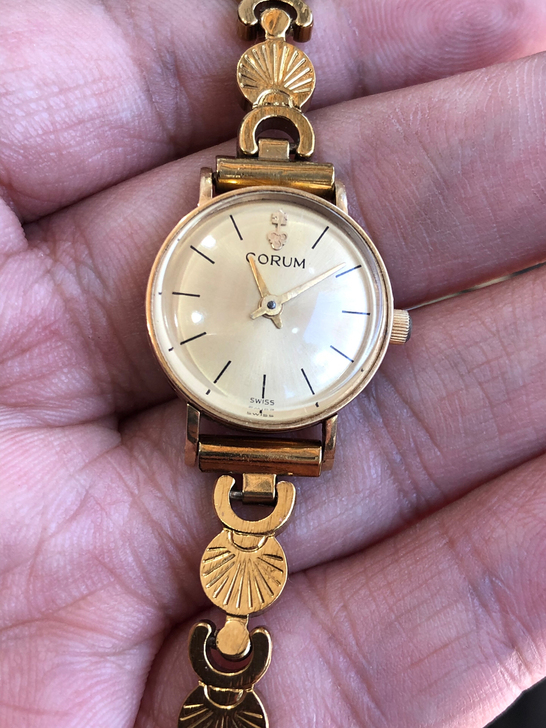 【瑞士名表】昆仑/CORUM18K实金手动机械女表