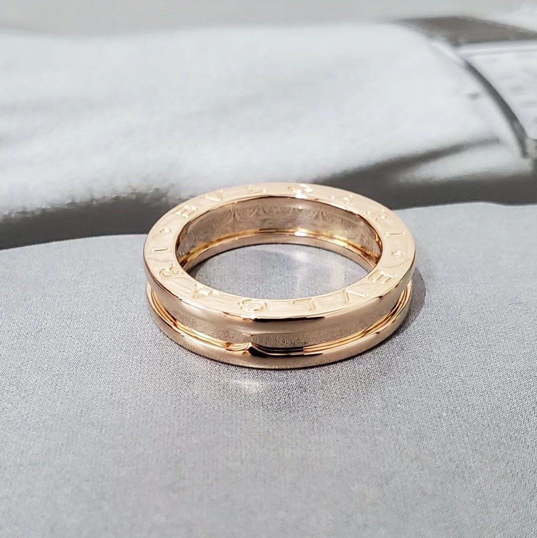 一折宝格丽戒指_【5折即刻拍】98新宝格丽bzero1单环戒指18k玫瑰金51