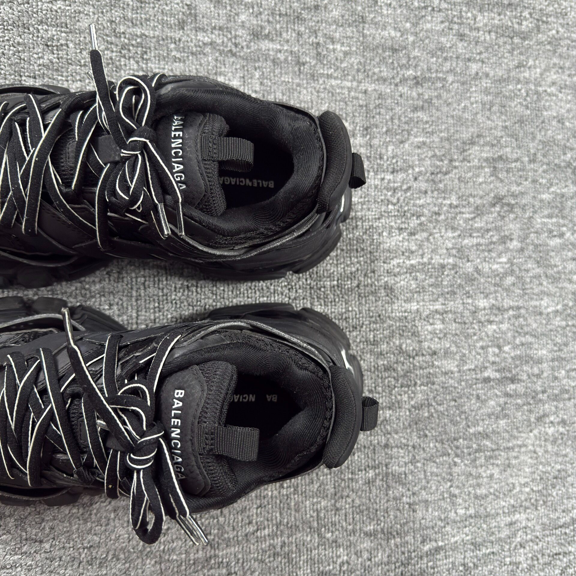 Balenciaga Track1.0 Black Sneakers — label