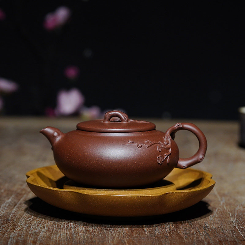 国高工许老师 全手工韵梅壶 正宗宜兴紫砂壶 名家紫泥茶壶茶具