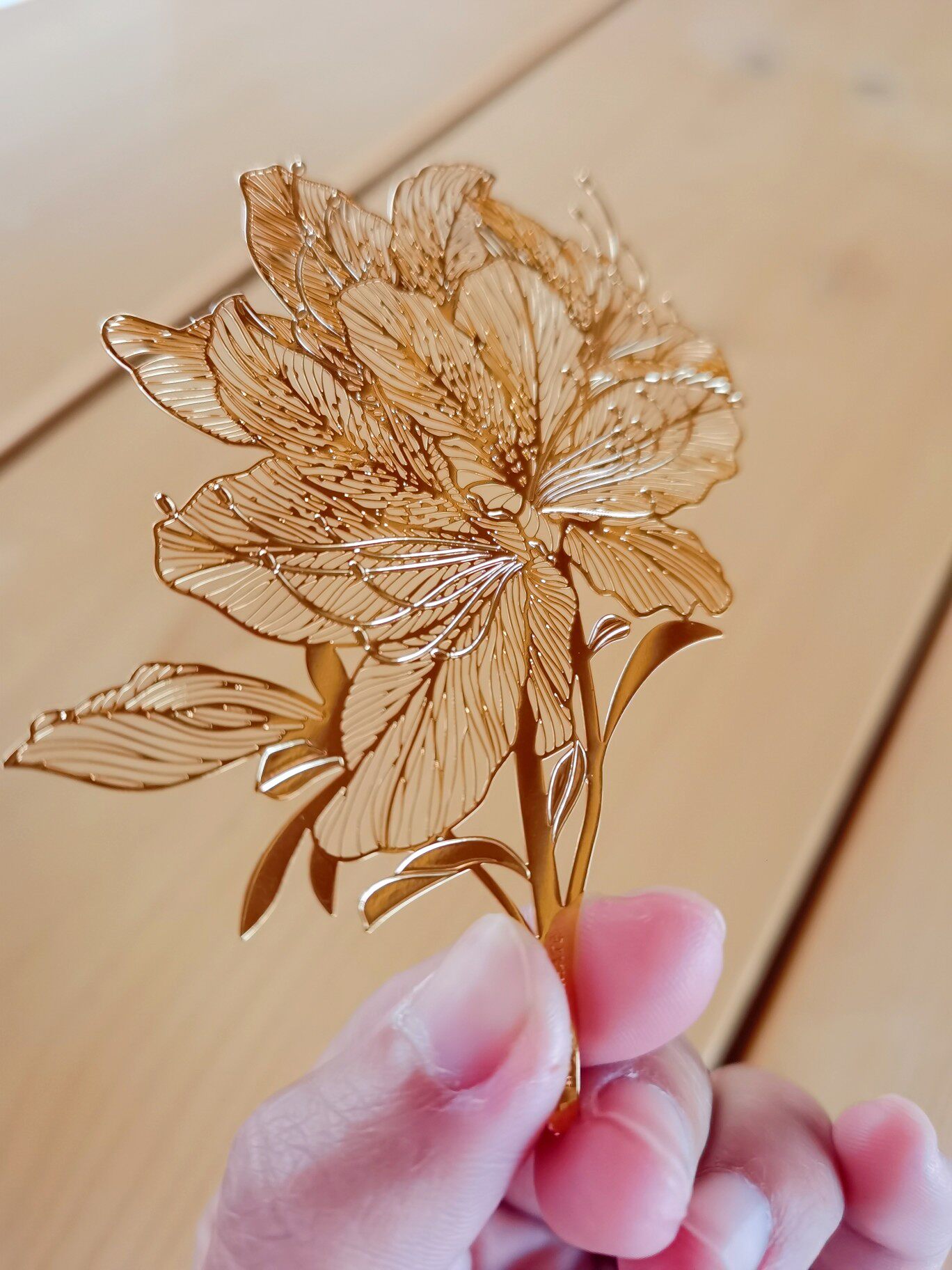 手心里映山镀金书签纸雕国风文创生日礼物50元左右老师学生党用