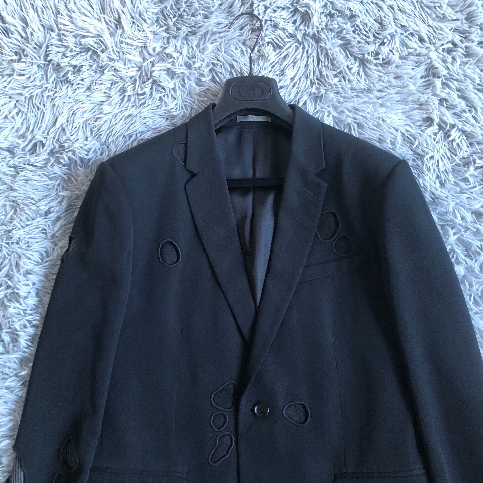 Dior Homme 17 Show Wormhole Wool Suit — front