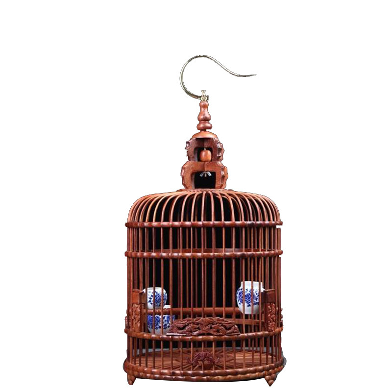 【新春送礼】花梨鸟笼 工艺品收藏天然实木挂钩中式鸟笼