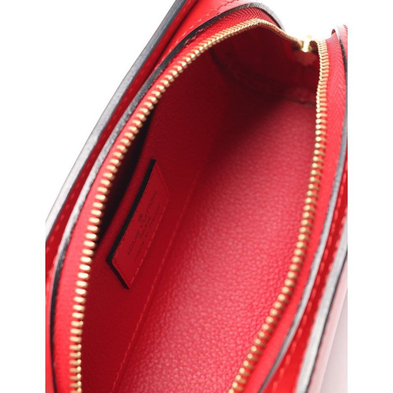 [9.0新]路易威登lv女士dauphinepm水波纹手拿包真皮红色420299