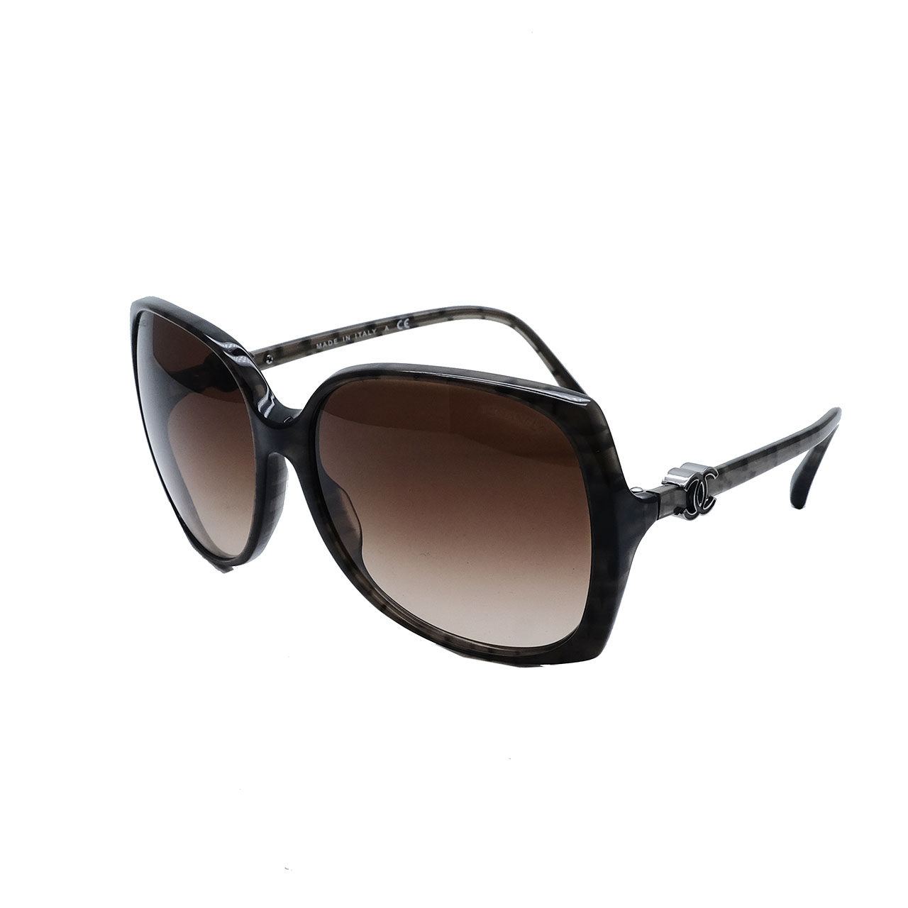 [9.8新]香奈儿chanel茶色logo女士墨镜眼镜 - 拍卖