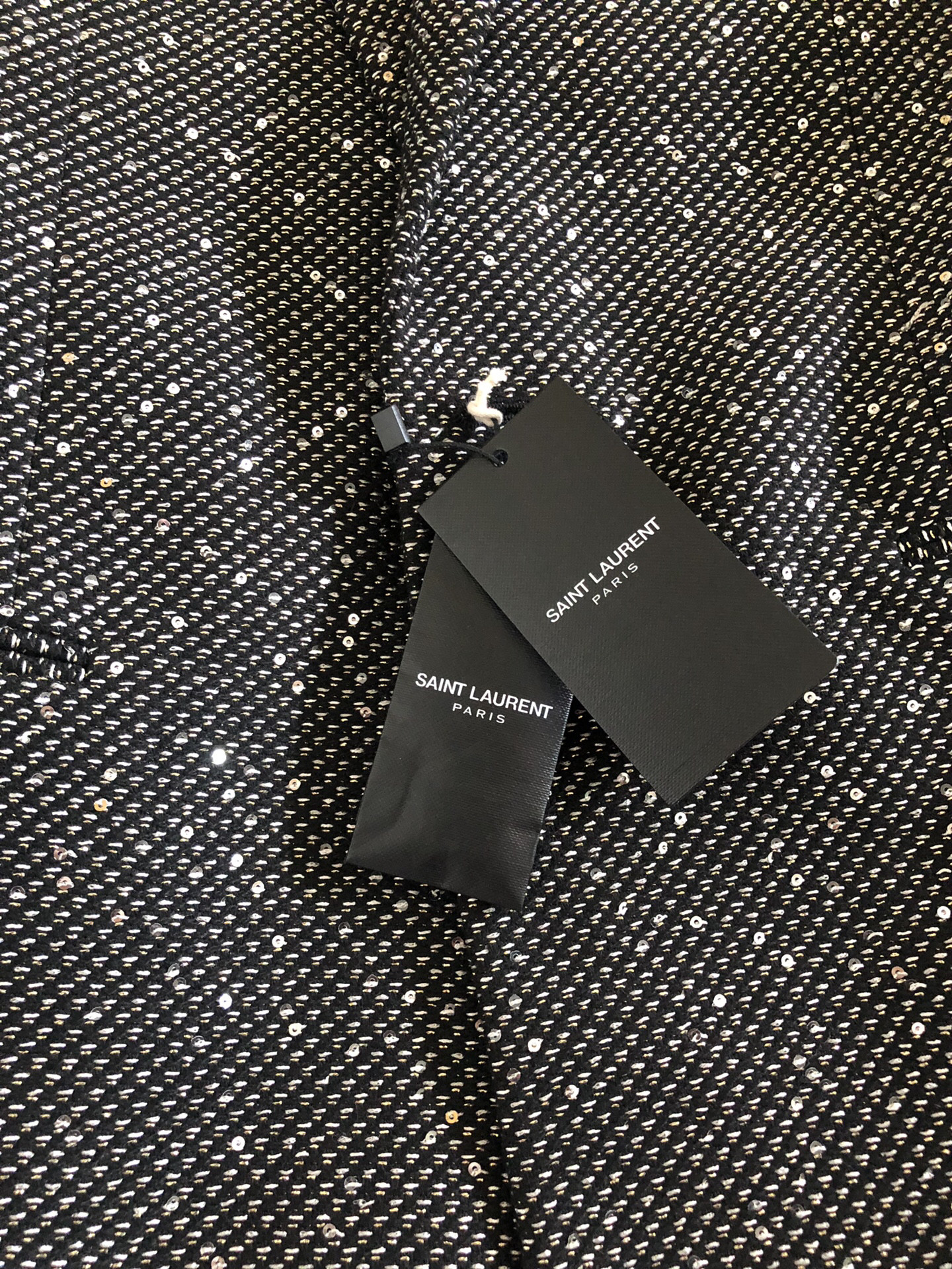 Saint Laurent 18FW Sequin Embroidered Coat — front