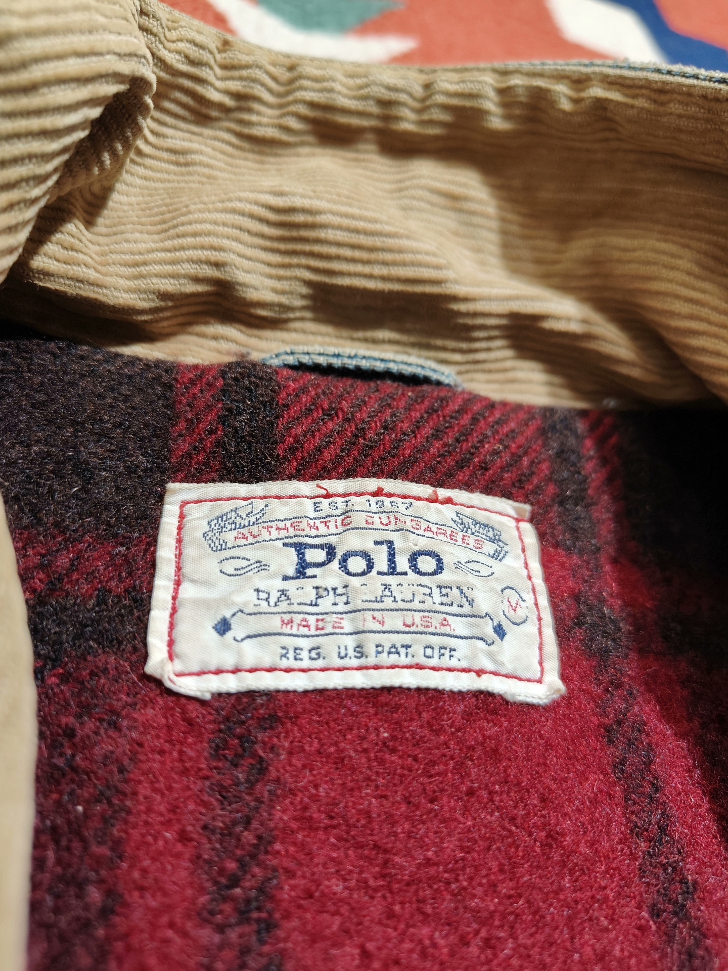 Vintage Polo Ralph Lauren Blue Denim Jacket — detail