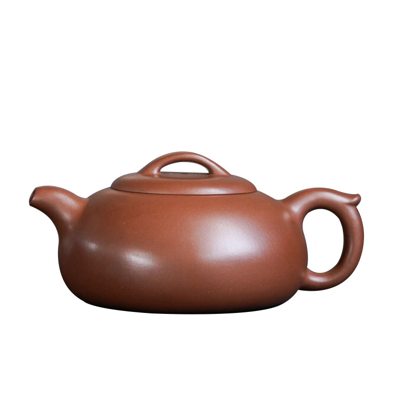 一元起拍 国工鲍老师过桥扁腹原矿文革老紫泥210cc正宗紫砂壶g