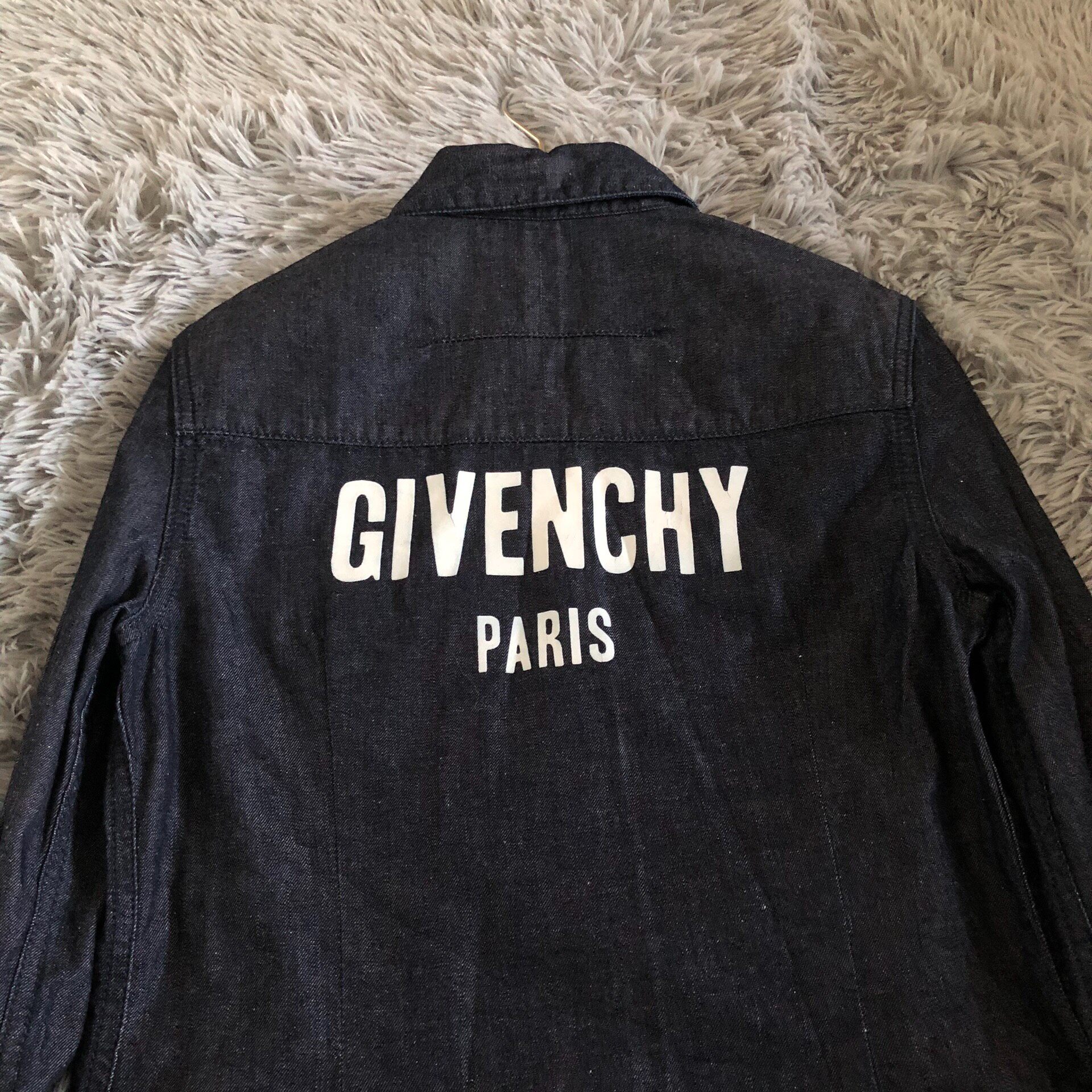 Givenchy Back Logo Denim Shirt Jacket — back