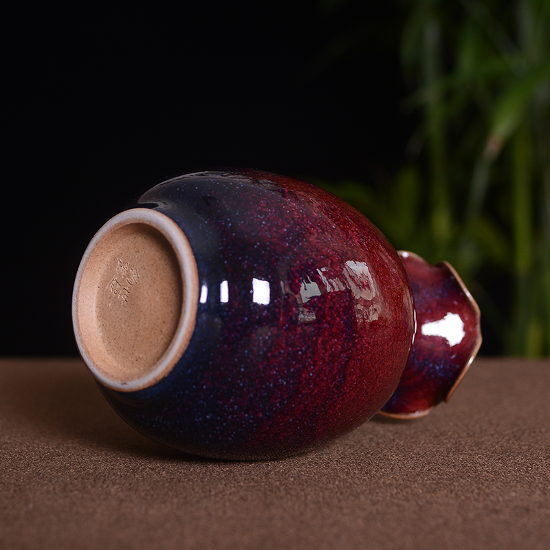 钧瓷赏瓶 荷口瓶 【手拉坯】 禹州市非遗传承人 何世超