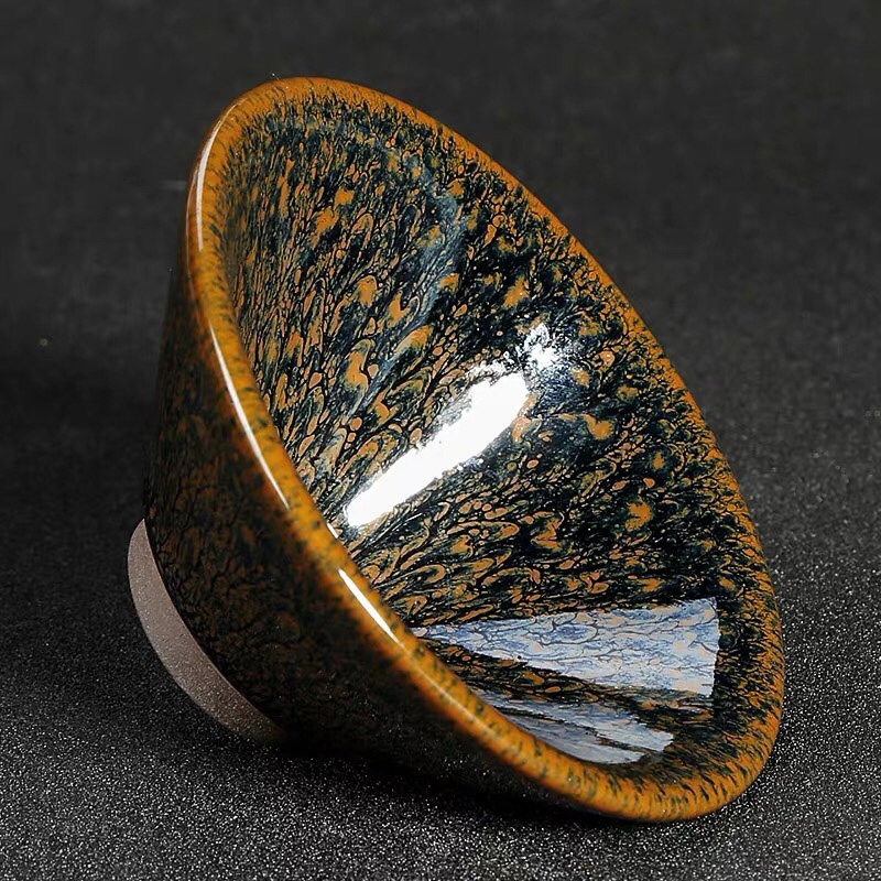 百花盏(黄鹧鸪)喝茶建盏茶盏茶杯 功夫茶道单杯主人杯