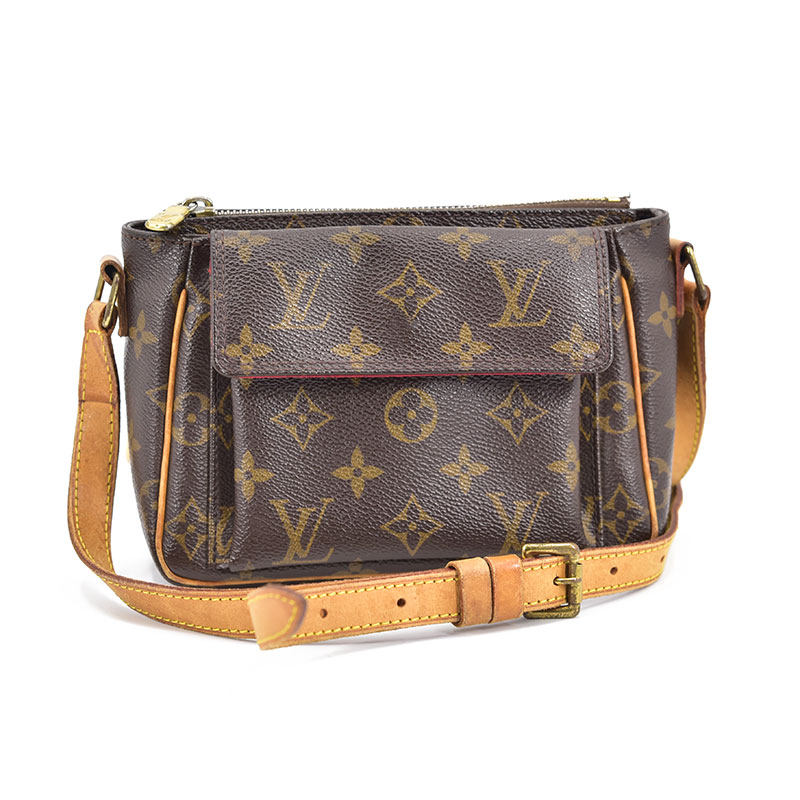 [中检][9.0新] 路易威登lv老花viva cite豆腐包单肩斜挎包中古