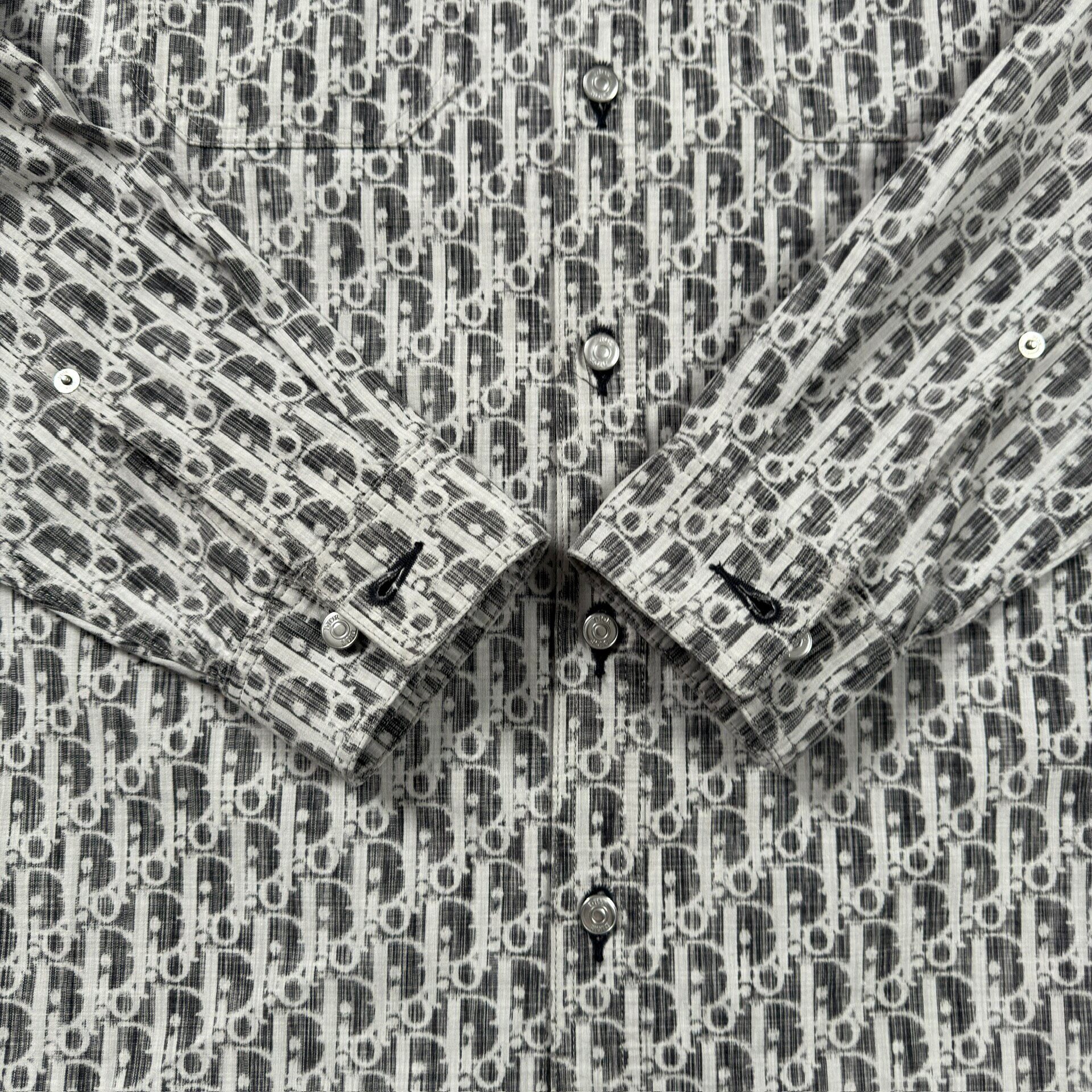 Dior Oblique Gray Shirt Jacket — detail