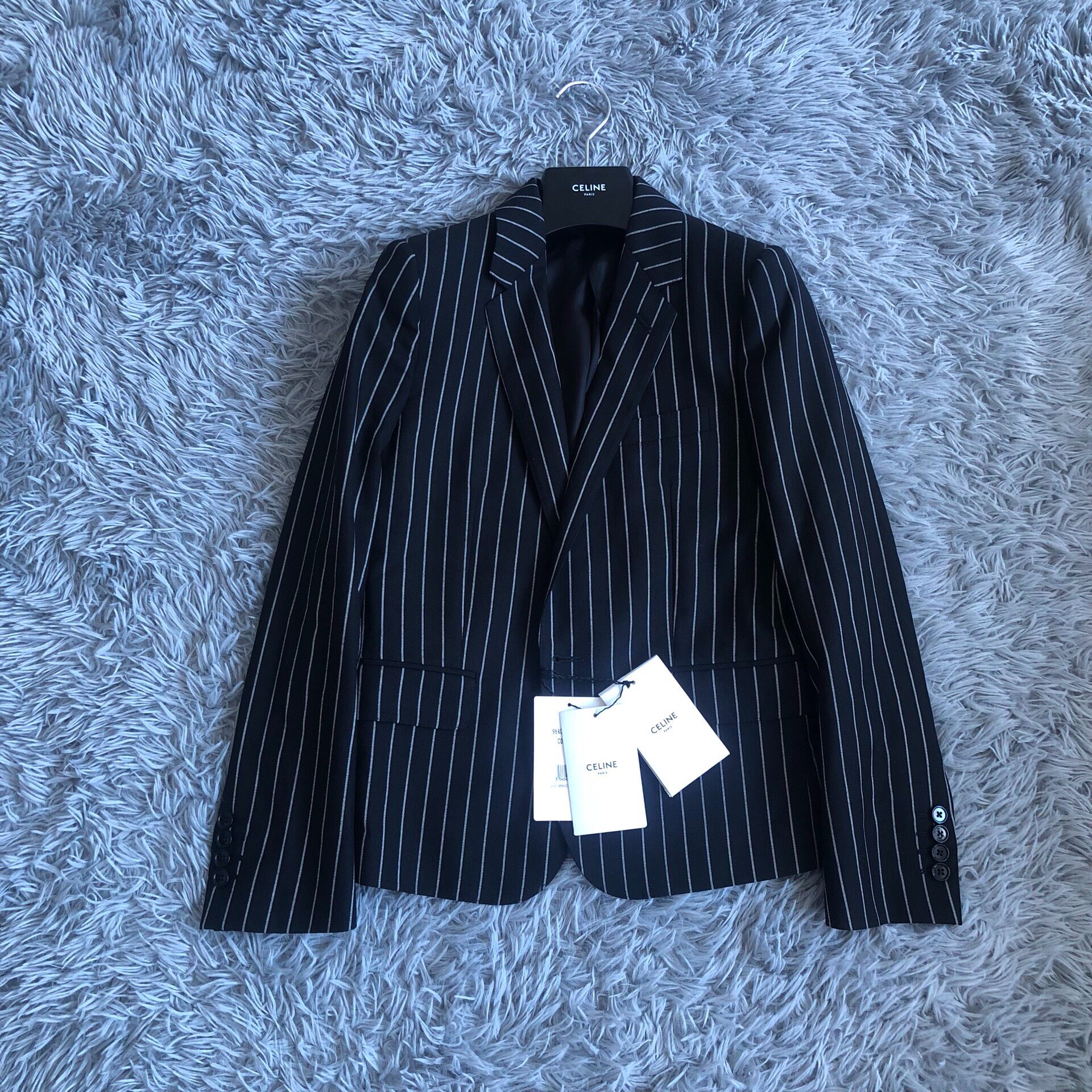 Celine Striped Wool Blazer