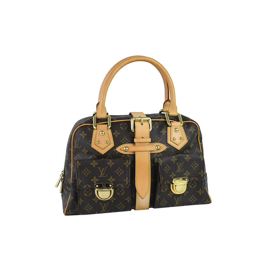 [二手9.5新]lv女斜挎包manhattan正品经典老花中古手提包ws0050