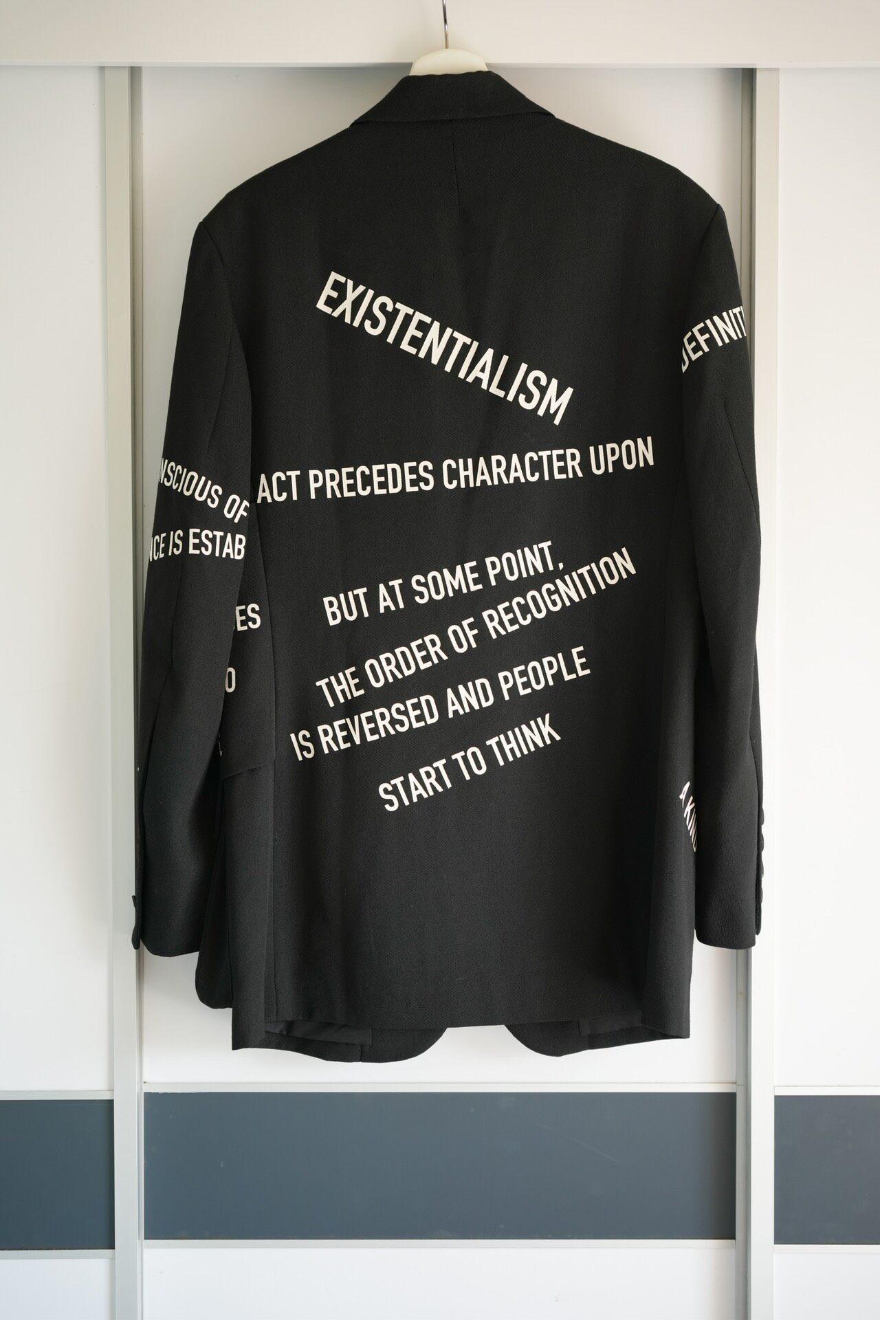 Yohji Yamamoto 21AW Slogan Blazer — front