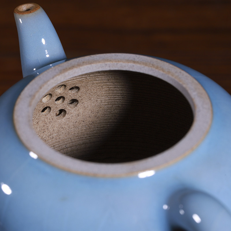 钧瓷 如意壶 白伟峰 河南省工艺美术大师 窑变单色釉 精品泡茶壶