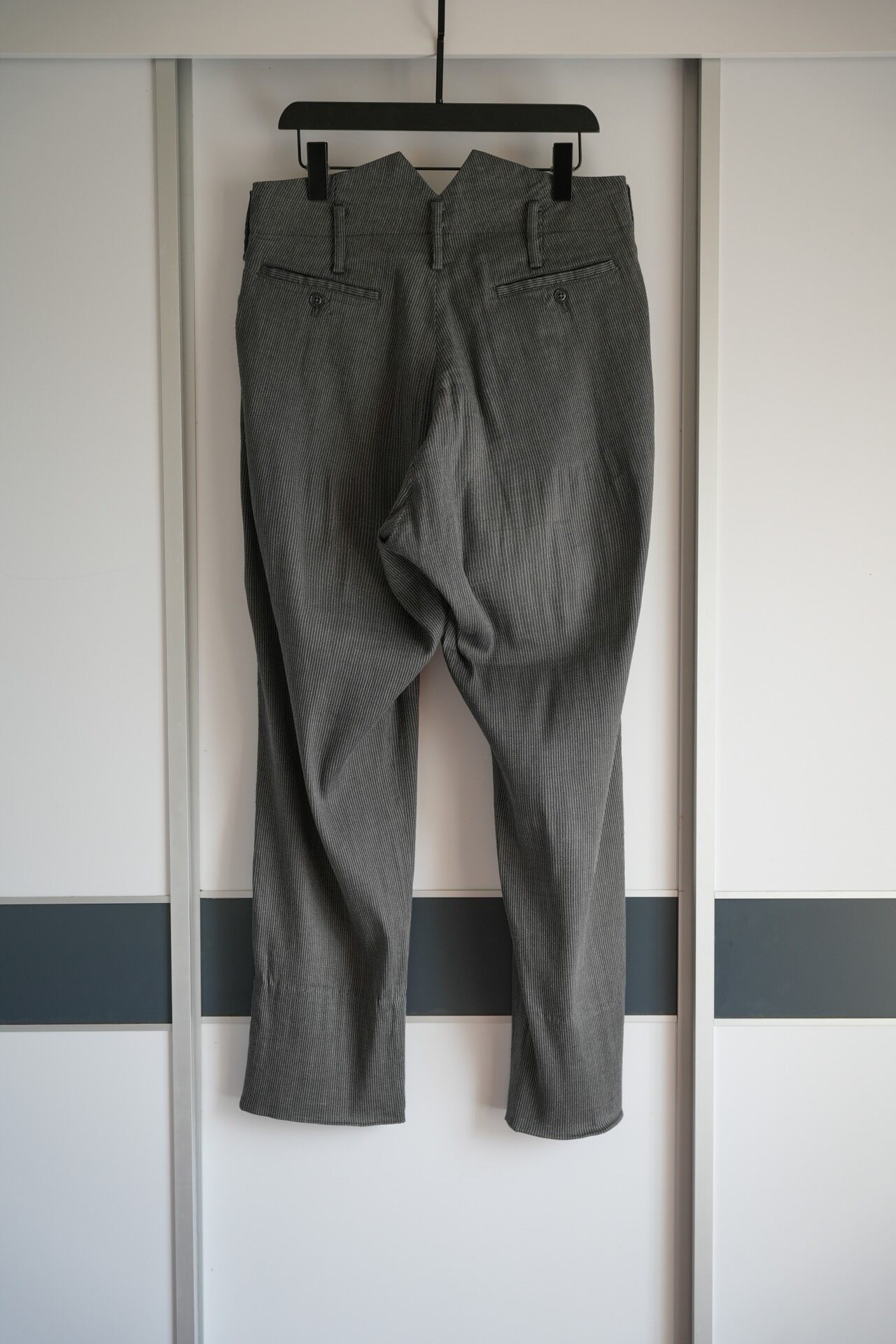 Yohji Yamamoto 11ss Gray Striped Trousers — front