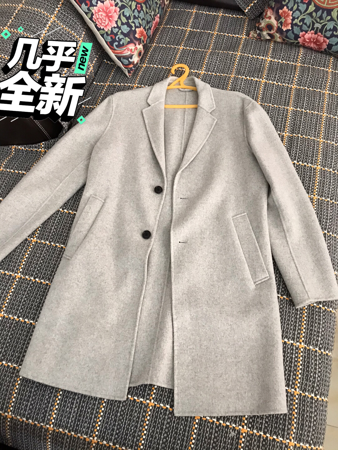 zara man 大衣灰色男士时尚长风衣反绒外套潮流男衣服