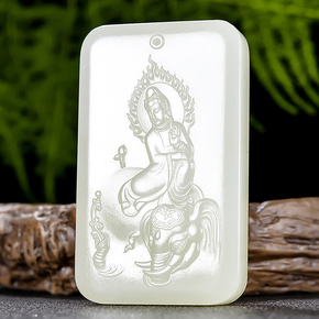 22:20成交价062311x615省级大师庞建伟天然和田玉羊脂白玉貔貅平安